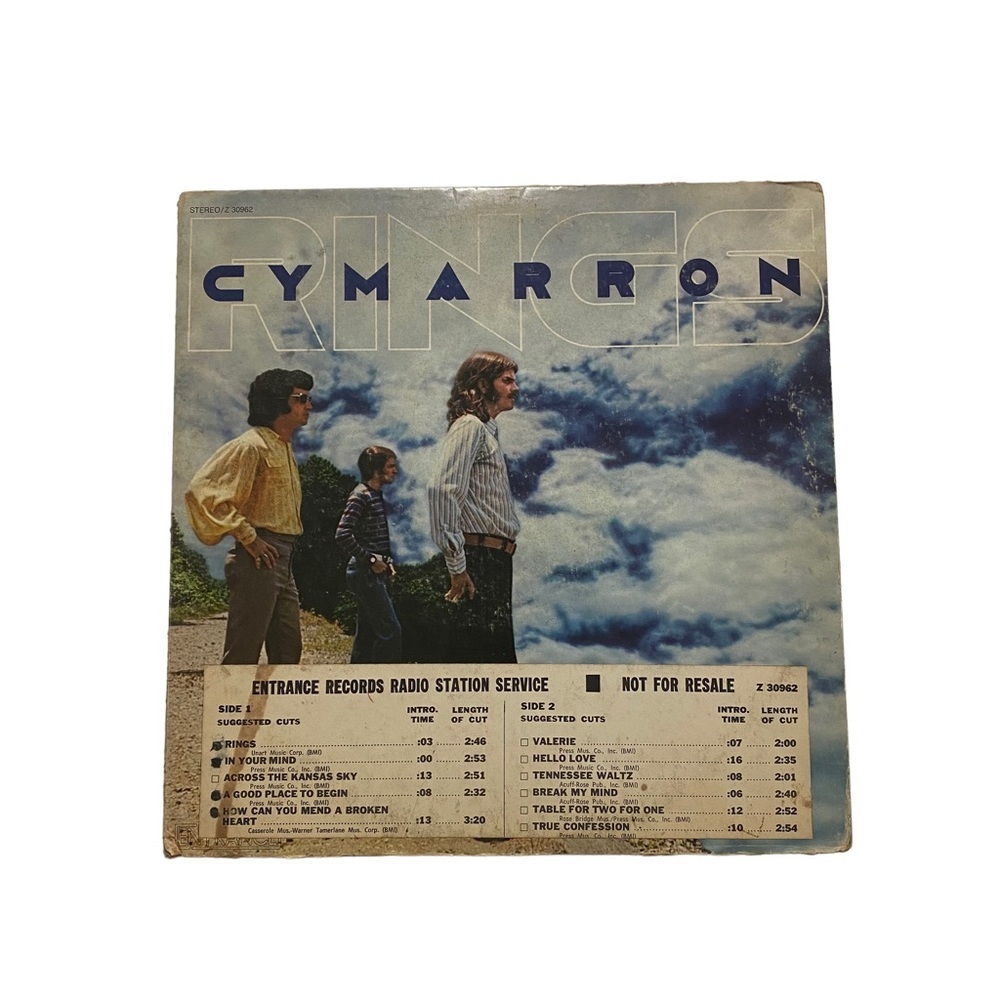 Cymarron RINGS Record Vinyl LP 1971 Entrance Records AL 30962